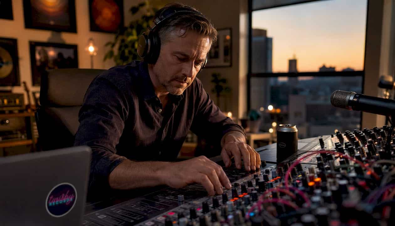 Serban Ghenea mixing in a home studio