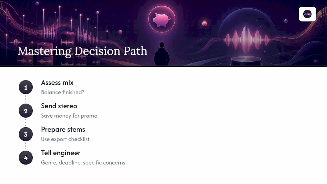Stereo versus stem mastering decision path