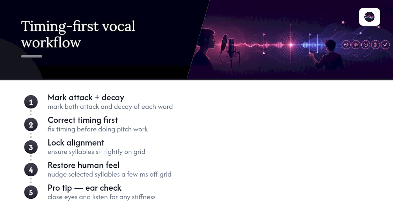 Vocal timing alignment workflow diagram