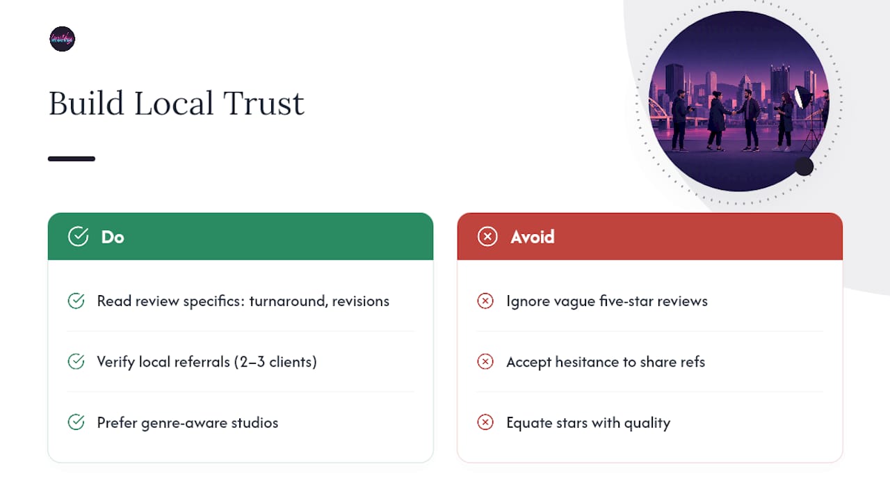 How Do Pittsburgh Studios Build Local Trust With Independent Artists? — overview diagram