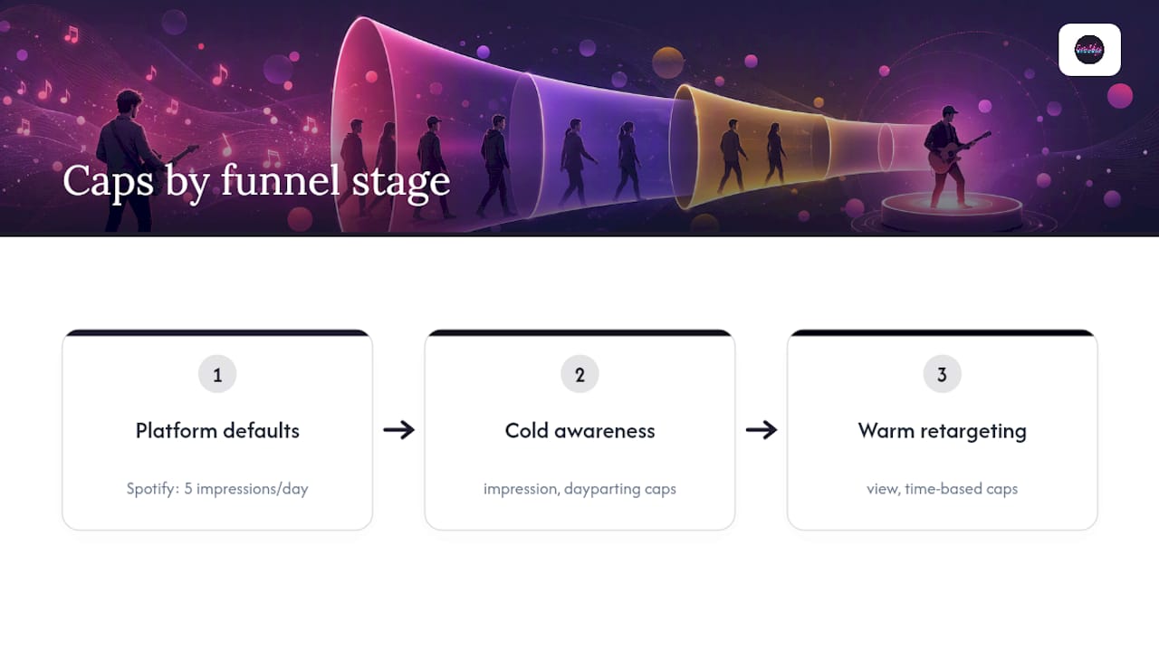 Frequency cap types mapped to funnel stages