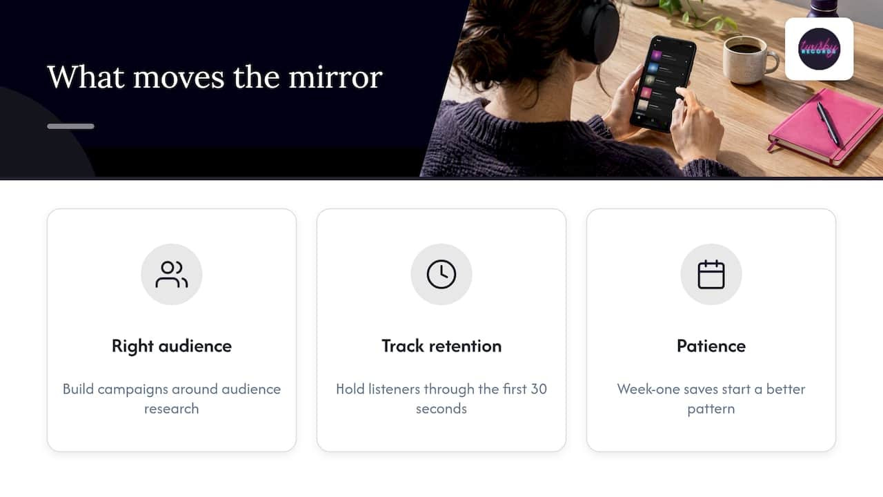 Our perspective: the list follows the listener — overview diagram