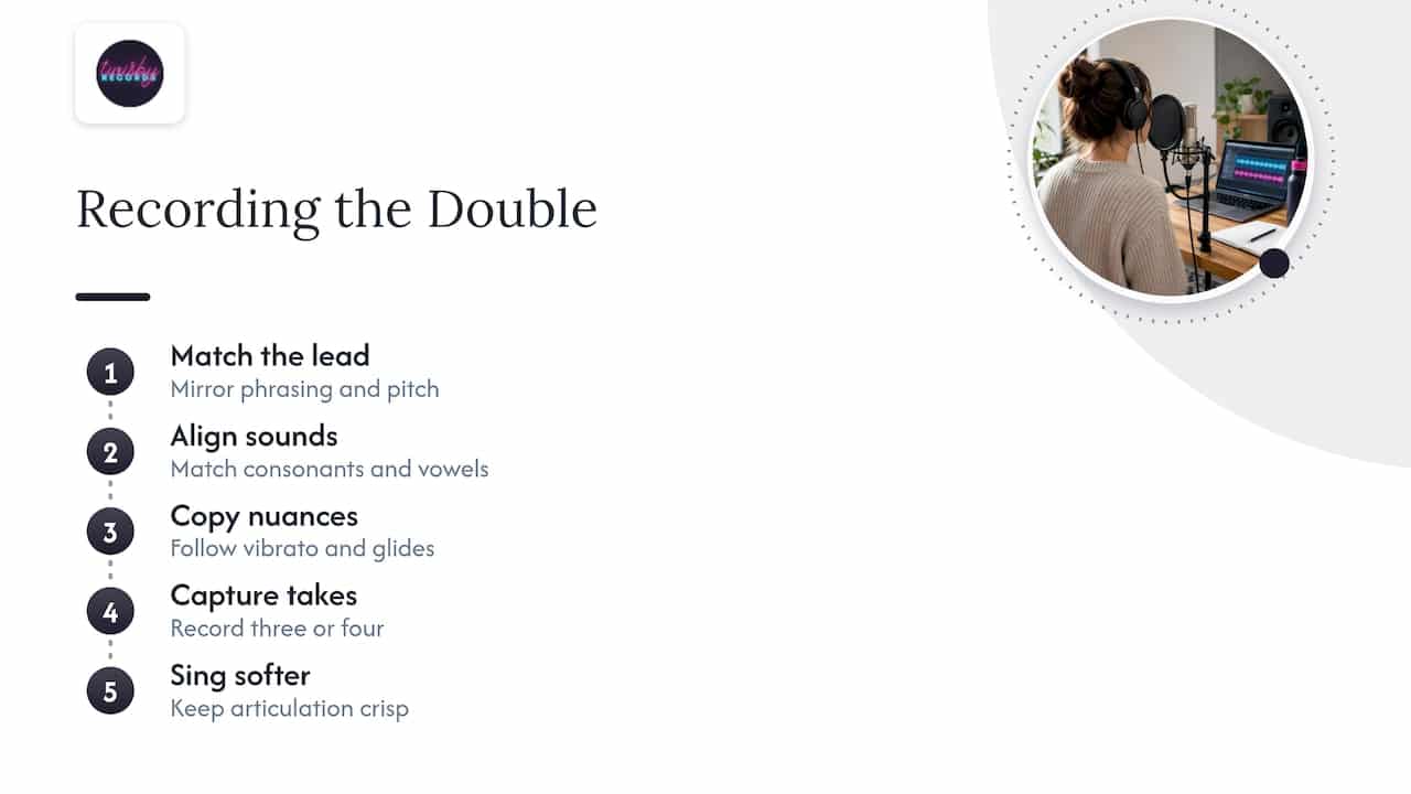Five steps for recording a natural vocal double